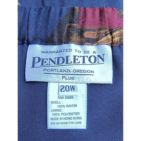 Pendleton Vintage Equestrian Print Rayon Skirt 20W Plus Size - Picture 5 of 8